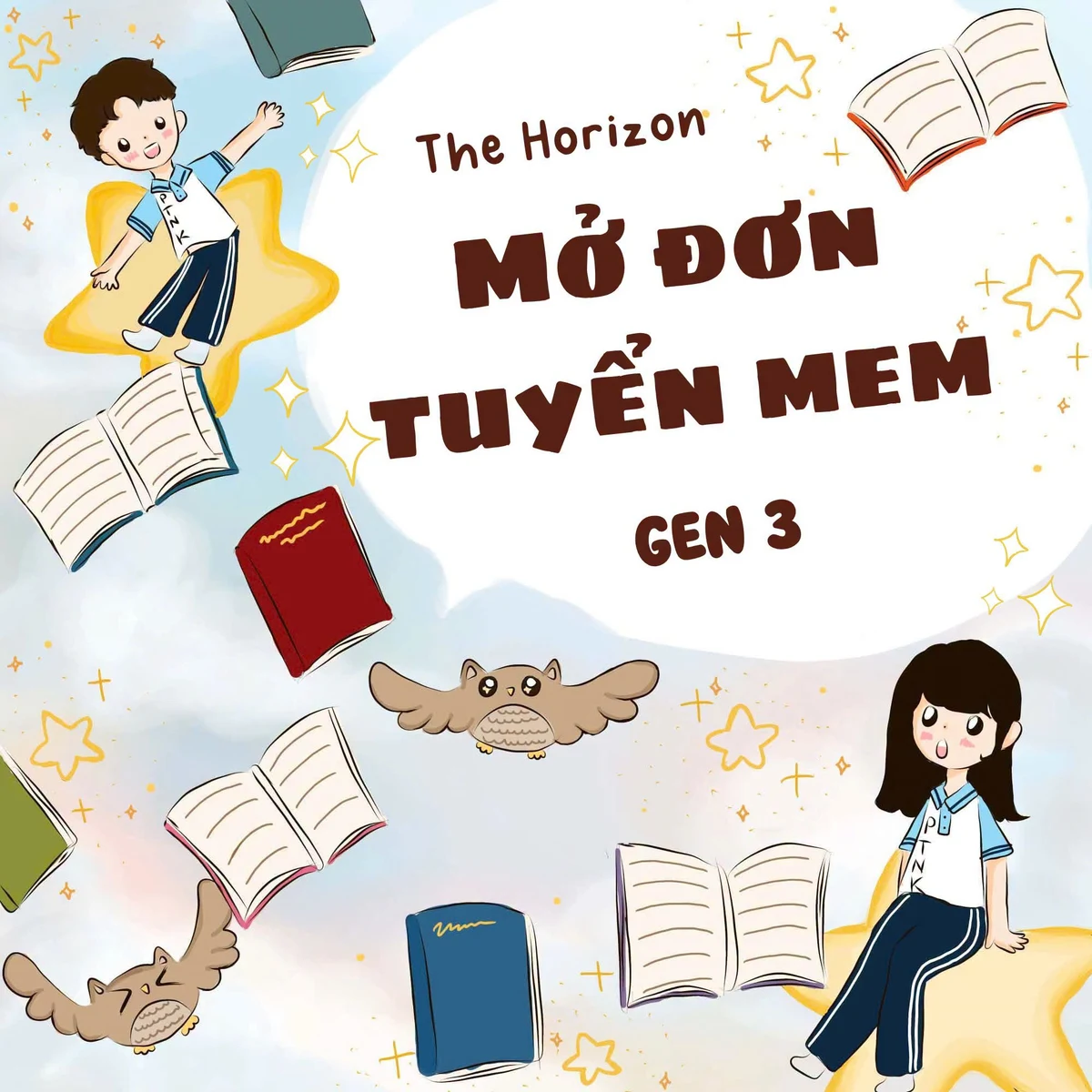 Poster tuyển thành viên The Horizon - PTNK Reading Club