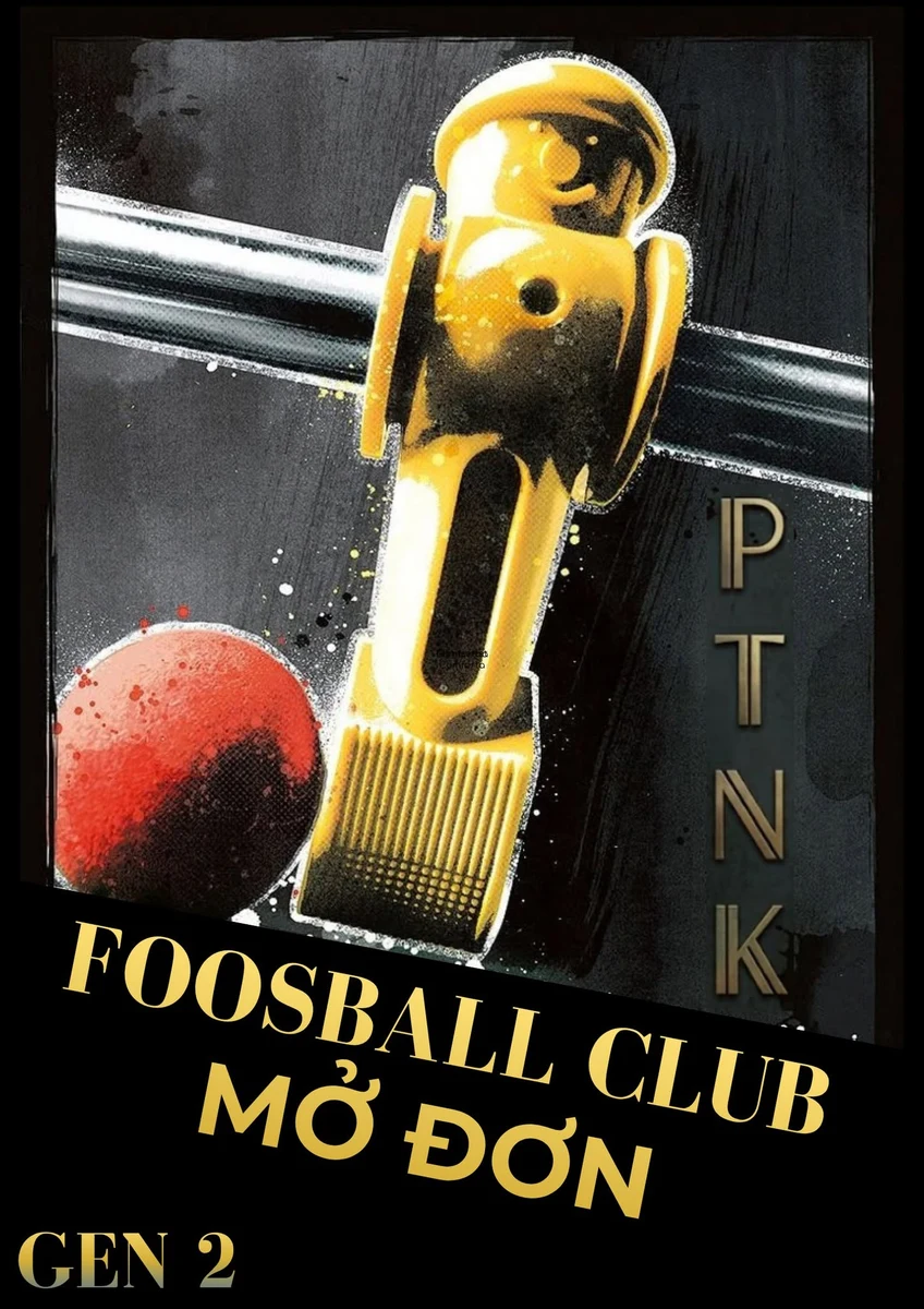 Poster tuyển thành viên PTNK Foosball Club